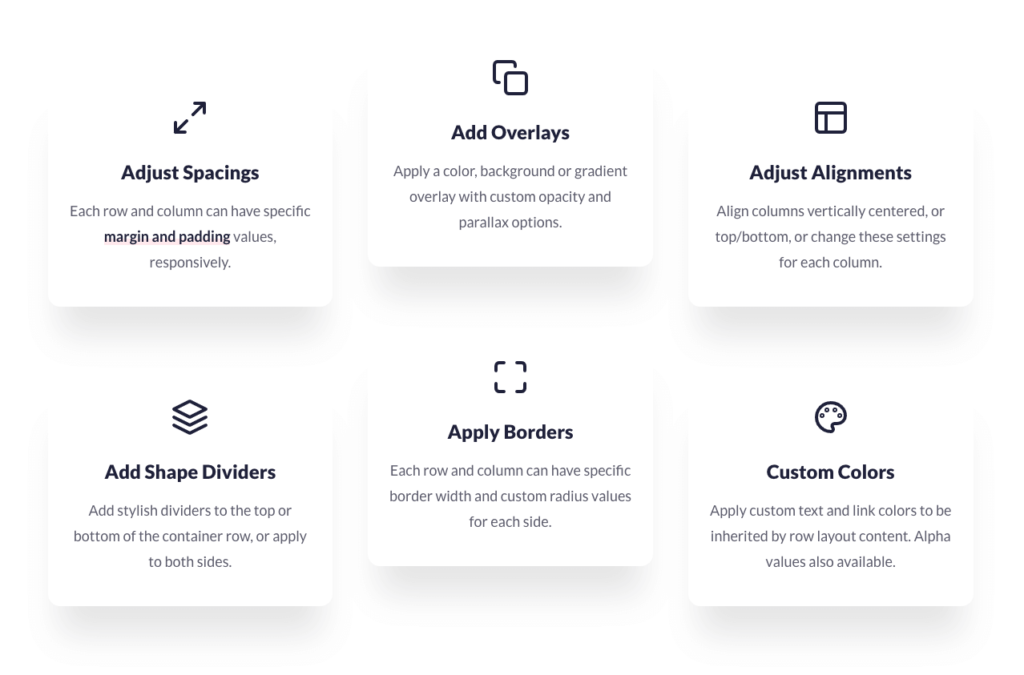 Vertically offset features layout